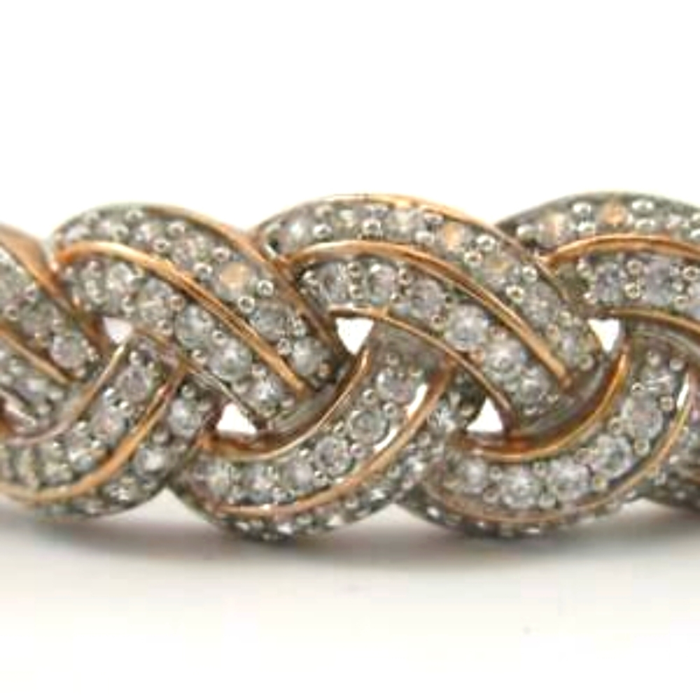 Antique Rose Gold filled Sterling Encrusted bangle